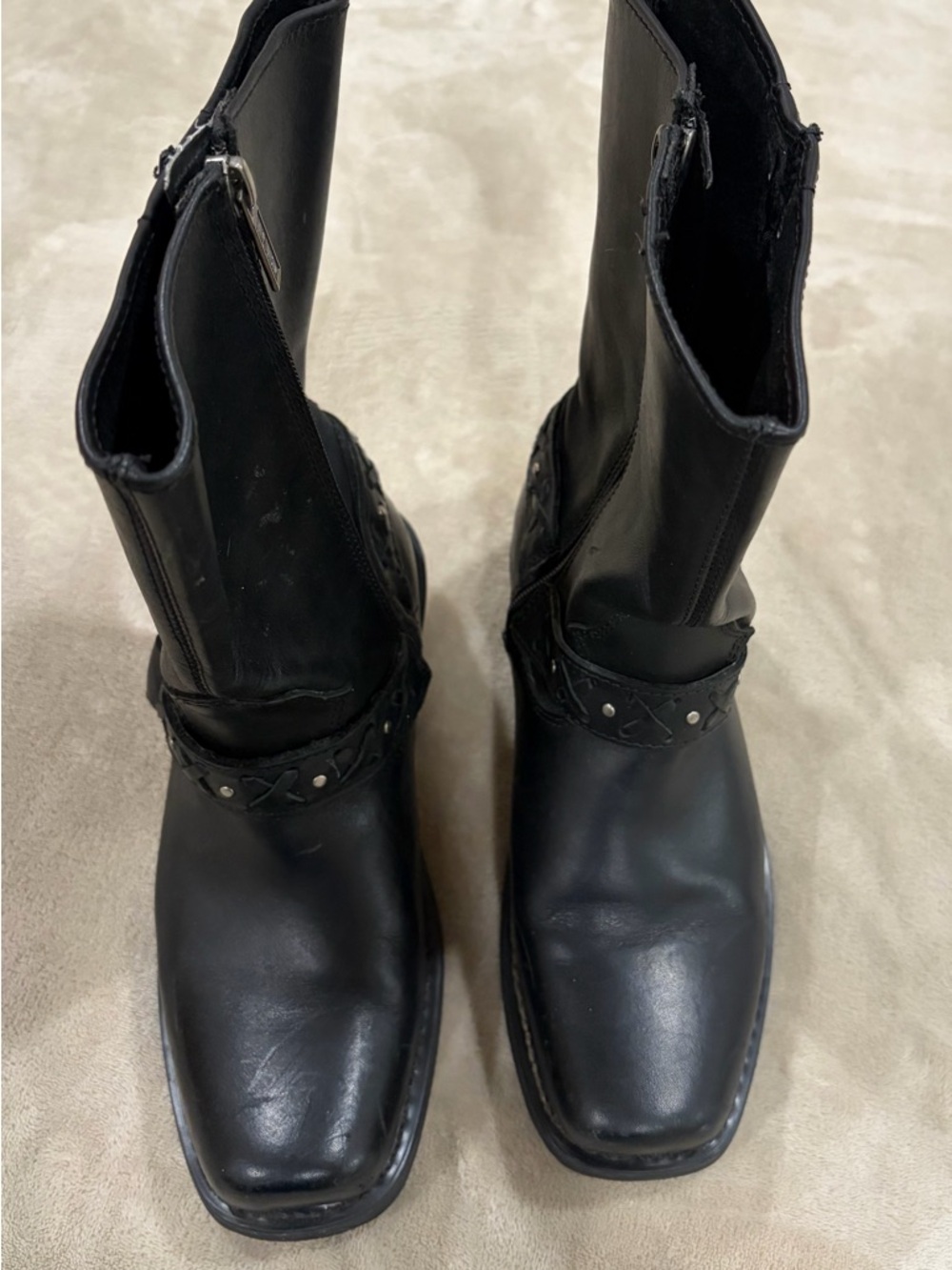 Harley-Davidson Women’s 8.5 Square Toe, Mid Calf Riding Boot